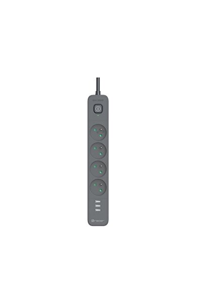 Tracer Linie de alimentare + 4 prize + 3 porturi USB, 1,5 m, 12 W