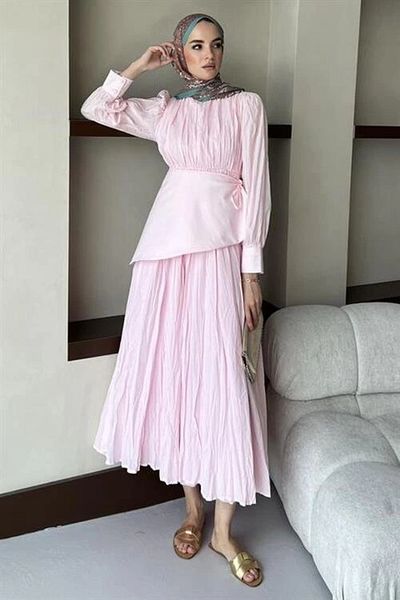 nedo7 Layere Dress Soft Pink