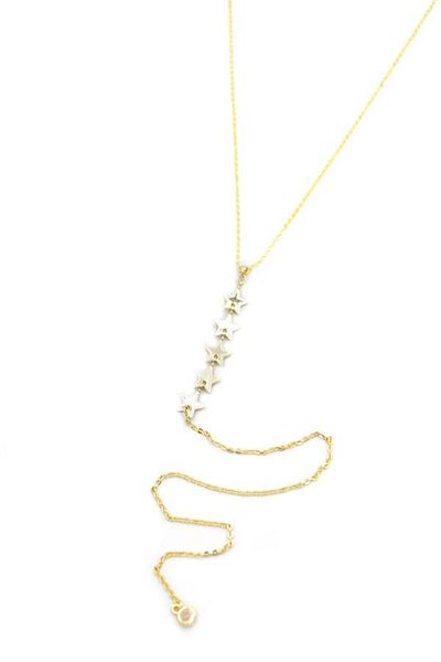 MBB ETİCARET Star Y Necklace - Gold