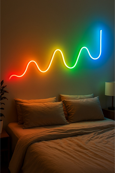 TrendDeco Sese Duyarlı Kumandalı Bluetooth 5 Metre Usb İle Çalışan Pixel Neon Led 6x12 mm Neon Piksel Led Argb