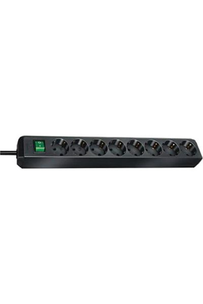 Brennenstuhl Prelungitor de linie cu întrerupător, protecție pentru copii, 8 prize, cablu H05VV-F 3G1.5,