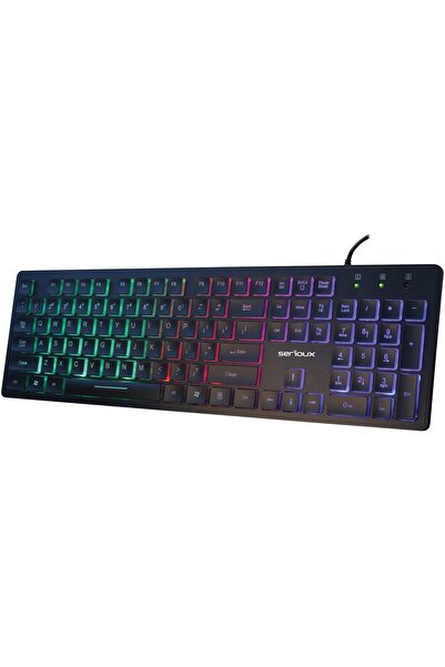 SERIOUX Tastatura 9500i, Iluminata, USB, Negru