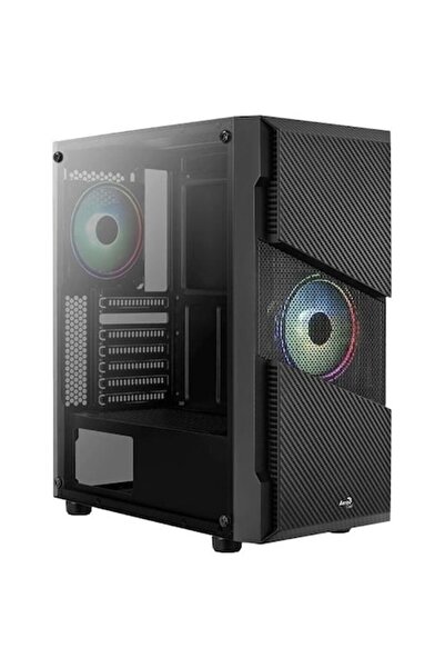 AEROCOOL Menace Saturn RGB Case, Mid-Tower, ATX, Black