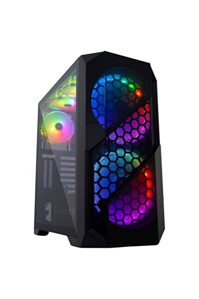 Inaza Prism Mid-Tower Case, E-ATX, Black