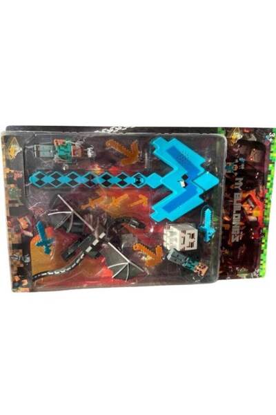 MINECRAFT Construction Set, 5 Figures and 7 Swords, Multicolor, 5-25cm