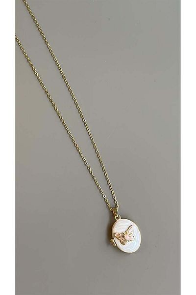 MBB ETİCARET Butterfly cover necklace - gold