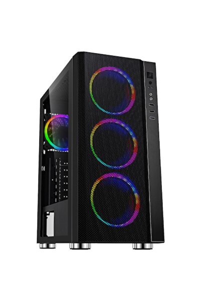 Spacer RAINBOW case, Mid-Tower, without power supply, ATX, Black