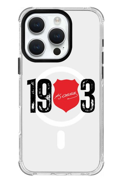 Beşiktaş iPhone 16 Pro Compatible Ata Signature 1903 Magsafe Transparent Lice...
