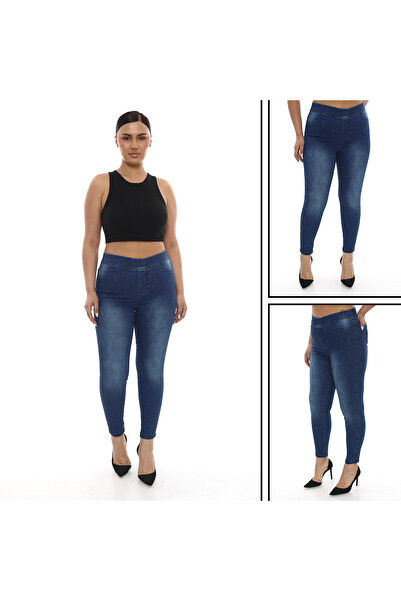 AZEM KOTÇU Kadın Kot Tayt Yüksek Bel Pantolon