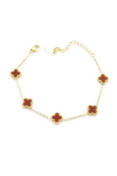 MBB ETİCARET Vc Clover Bracelet - Claret Red