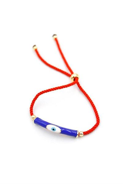 MBB ETİCARET Drawstring Evil Eye Bracelet - Red