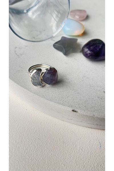 Doğaltaş Masalları Agate Pearl Ring