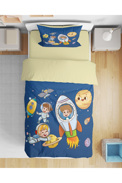 Home Single Spacenev Theme 3D Digital Bedding Set