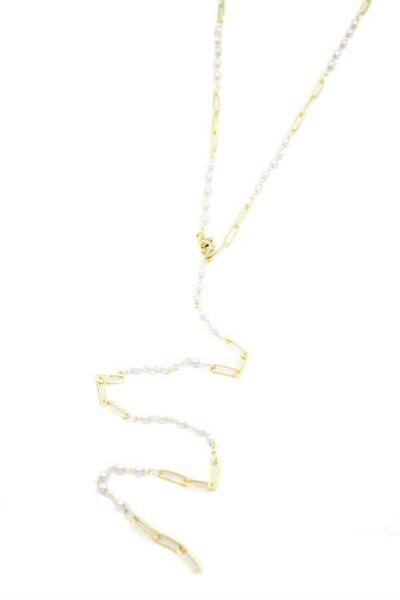 MBB ETİCARET Y necklace with pearl - gold