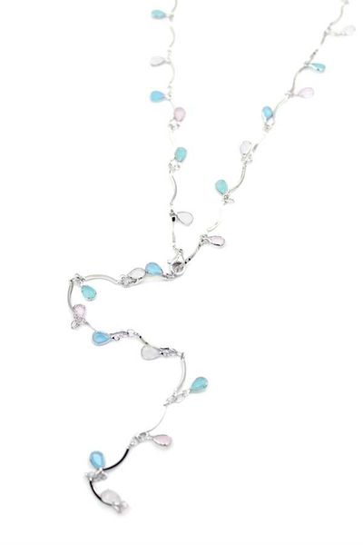 MBB ETİCARET Stone Y Necklace - Silver