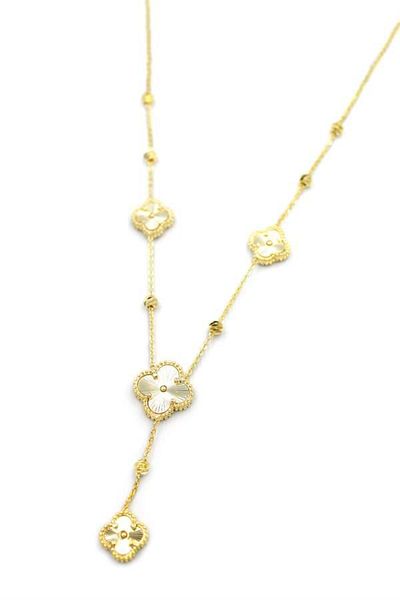 MBB ETİCARET Vc Clover Y Necklace - Gold
