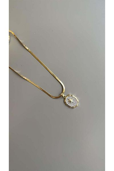 MBB ETİCARET Polar star stone necklace - gold