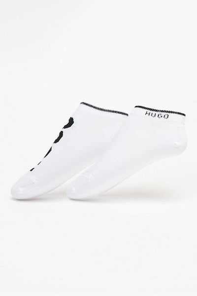 HUGO , Set de șosete până la gleznă - 2 perechi, Alb, Negru, 36-42