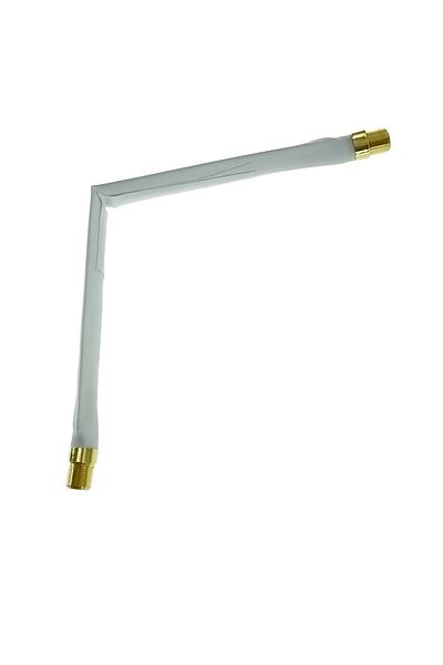 OEM Cablu Plat Coaxial Cu Mufa Mama-mama, Tff-20, Pentru Trecere Fereastra/usa Fara Gaurire, 20 Cm, Alb