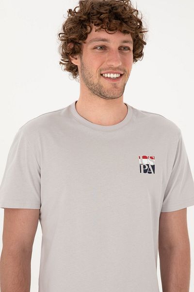 U.S. Polo Assn. Men's Regular Fit Crew Neck Light Gray T-Shirt 50306911-Vr001