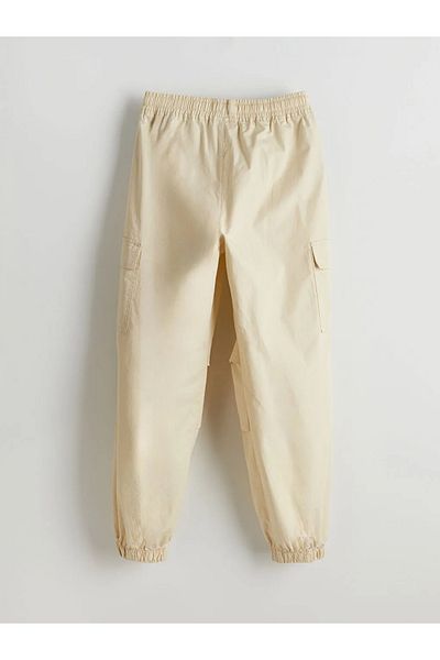 LC Waikiki Lcw Kids Beige Elastic Waist Boys Parachute Pants