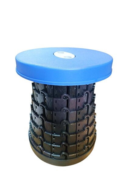 SEA HORSE Lacivert Teleskopik Katlanabilir Akordiyon Kamp Taburesi