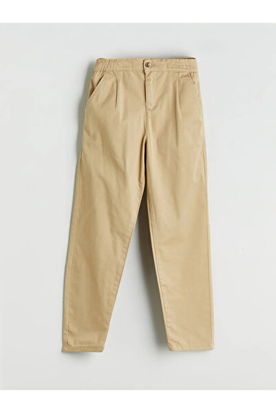 LC Waikiki LCW Παιδικό μπεζ ελαστικό αγορίστικο παντελόνι μέσης