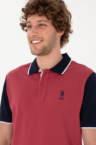 U.S. Polo Assn. Men's Regular Fit Polo Neck Cherry T-Shirt 50306871-Vr223