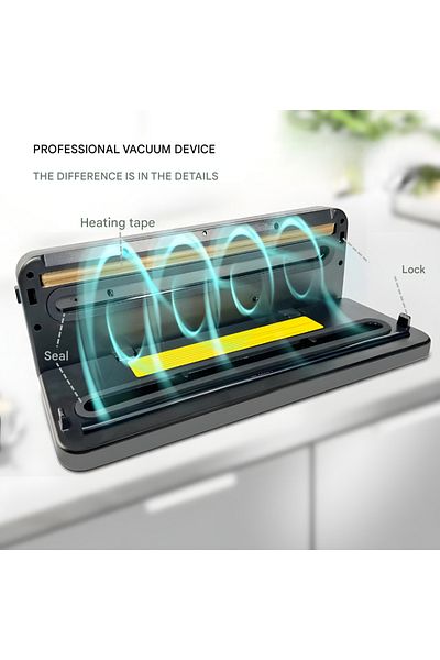AYCB ™ Professional Food Vacuum Sealer, LED Display, 6 Vacuum Modes, Dry and Wet Sealing Function