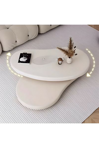 ket furniture Cream Layers main table consisting of two movable layers. Elegant for the council with a modern design.