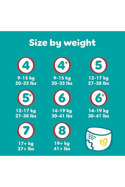 Pampers Baby-Dry Nappy Pants Size 8, 22 Nappies, 19kg+, Essential Pack