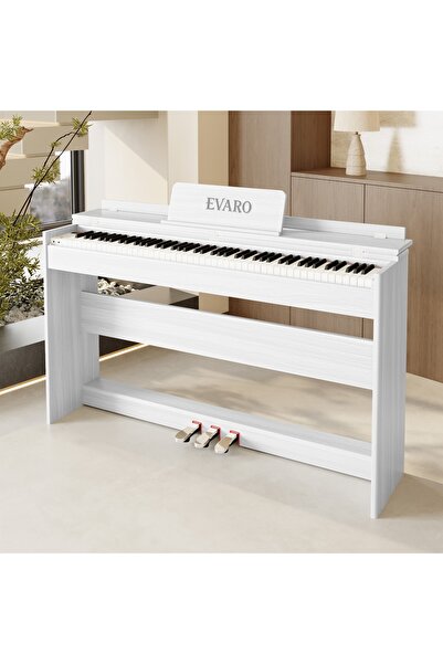 EVARO Pro 88 tuşlu Piyano dijital ekran bluetooth 16 seviye tuş hasasiyeti