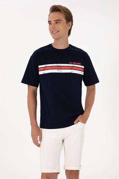 U.S. Polo Assn. Men's Comfort Fit Crew Neck Navy Blue T-Shirt 50306912-Vr033
