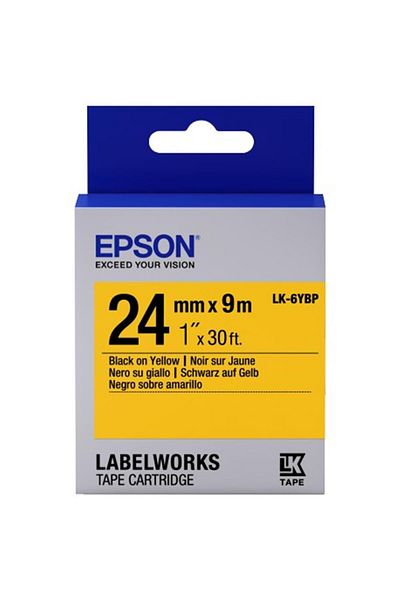 TREND Epson lk-6ybp pastel yellow on black 24mm 9meter label