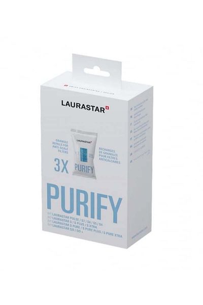 LAURASTAR Set 3 pachete de granule anticalcar pentru statie de calcat, 302.7800.898