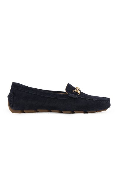 Pegia Loafer cu cataramă pentru femei din piele intoarsa autentică 700914