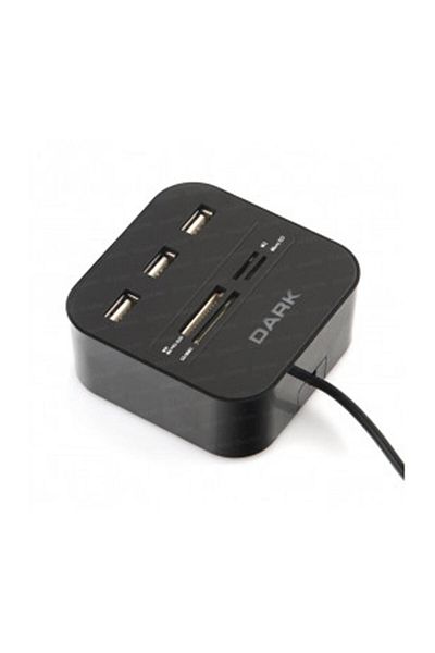 TREND Dark ucr202 usb microsd-sd-mmc-m2-ms pro duo usb multiplexer with card reader