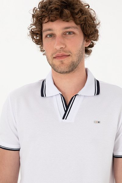 U.S. Polo Assn. Men's Slim Fit Crew Neck White T-Shirt 50306872-Vr013