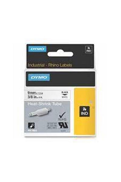 TREND Dymo 18053 Rhinopro Heat Shrinkable Ribbon 9Mmx1.5M White-Black