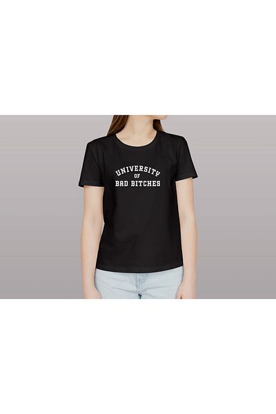 YEACHY Women Bad Bitches Printed T-Shirt