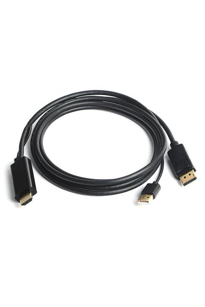 TREND محول Dark DK-CB-AHDMIXDP2 من HDMI إلى DisplayPort بطول 2 متر، كابل يعمل بالطاقة عبر USB