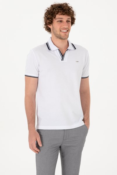 U.S. Polo Assn. Men's Slim Fit Crew Neck White T-Shirt 50306872-Vr013