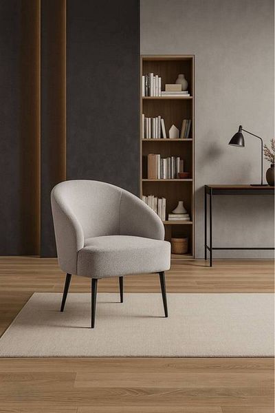 Al Saada Home Relaxation Chair Bouclé - Grey