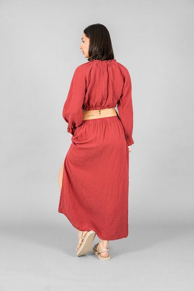 ASC SUN Slit Skirt-Reglan Sleeve Crop Suit