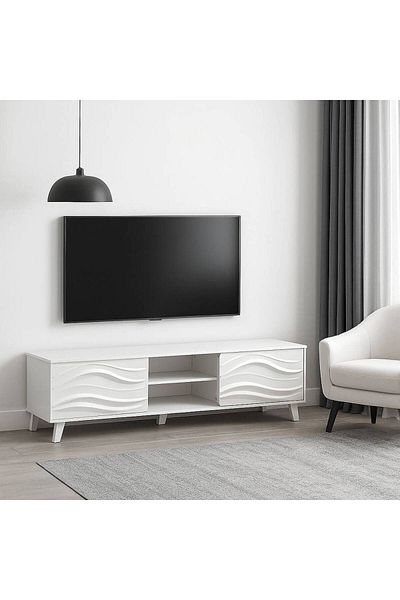 Al Saada Home TV Unit - 140×40×45cm - White