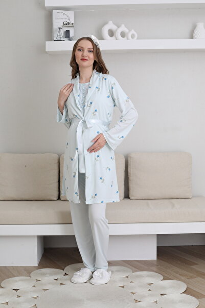 EM&FA TEKSTİL Hamile Lohusa Sabahlık Pijama Takımı