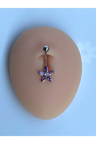 kurukafagift Belly Steel Piercing Five Stone Flower Model