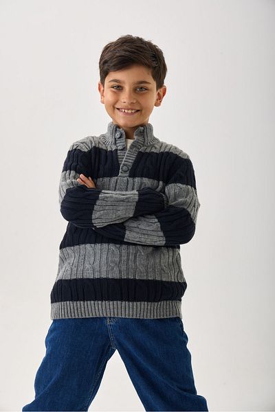 Nisrakids Boy's Striped Sweater Sweater