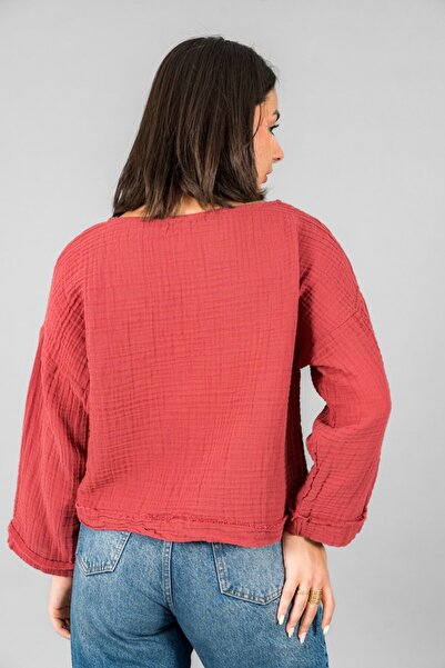 ASC SUN Cep Detail Long Sleeve Bluz