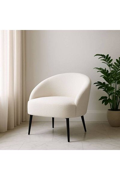 Al Saada Home Relaxation Chair Bouclé - White